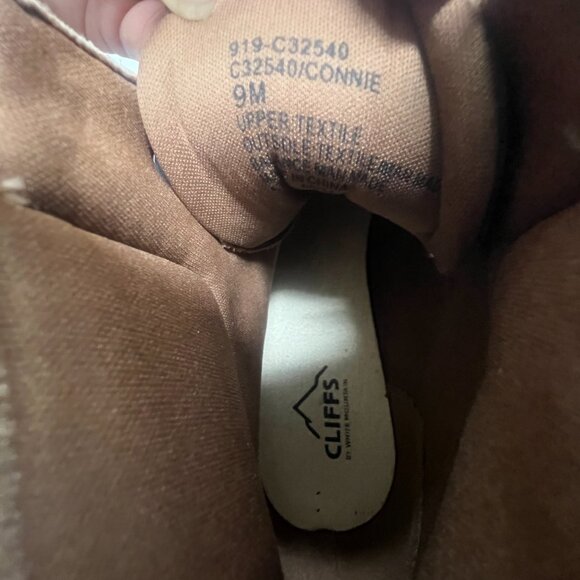 NEW Cliffs by White Mountain Womens 9M Tan Brown Connie City Hiker Lace Up Boots - Picture 7 of 8